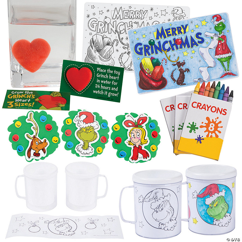Dr. Seuss&#8482; The Grinch Kids&#8217; Table Christmas Activity Kit - 96 Pc. Image