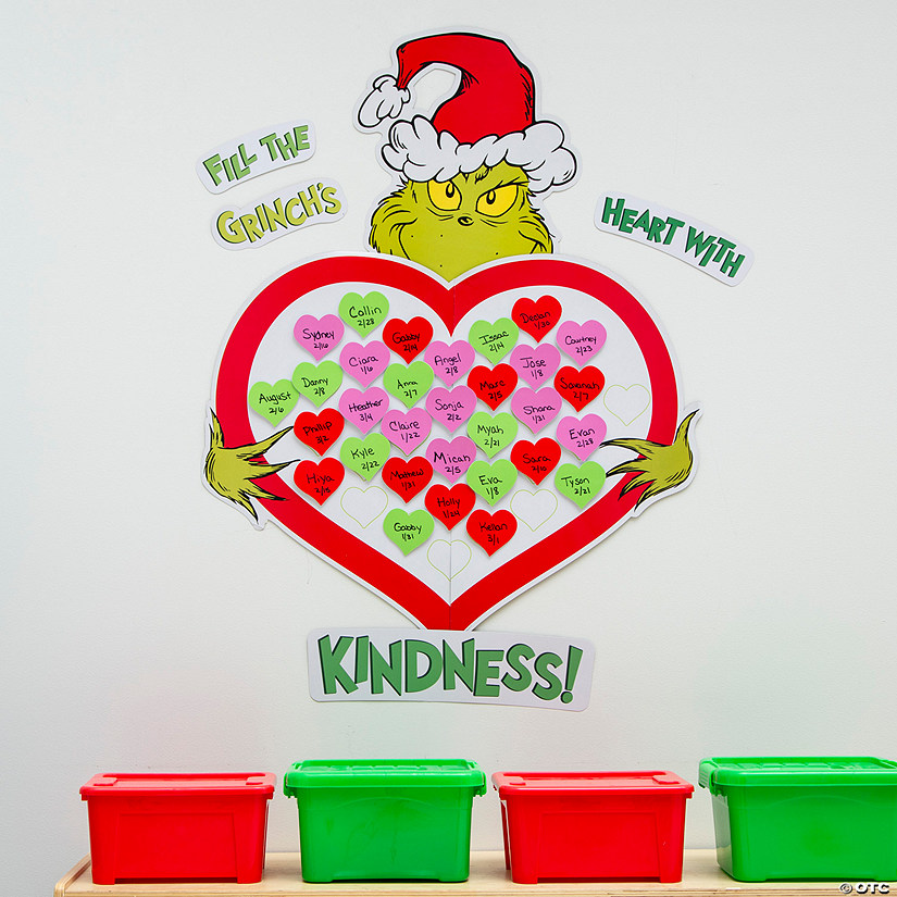 Dr. Seuss&#8482; The Grinch Kindness Tracker Wall Statement Piece - 10 Pc. Image