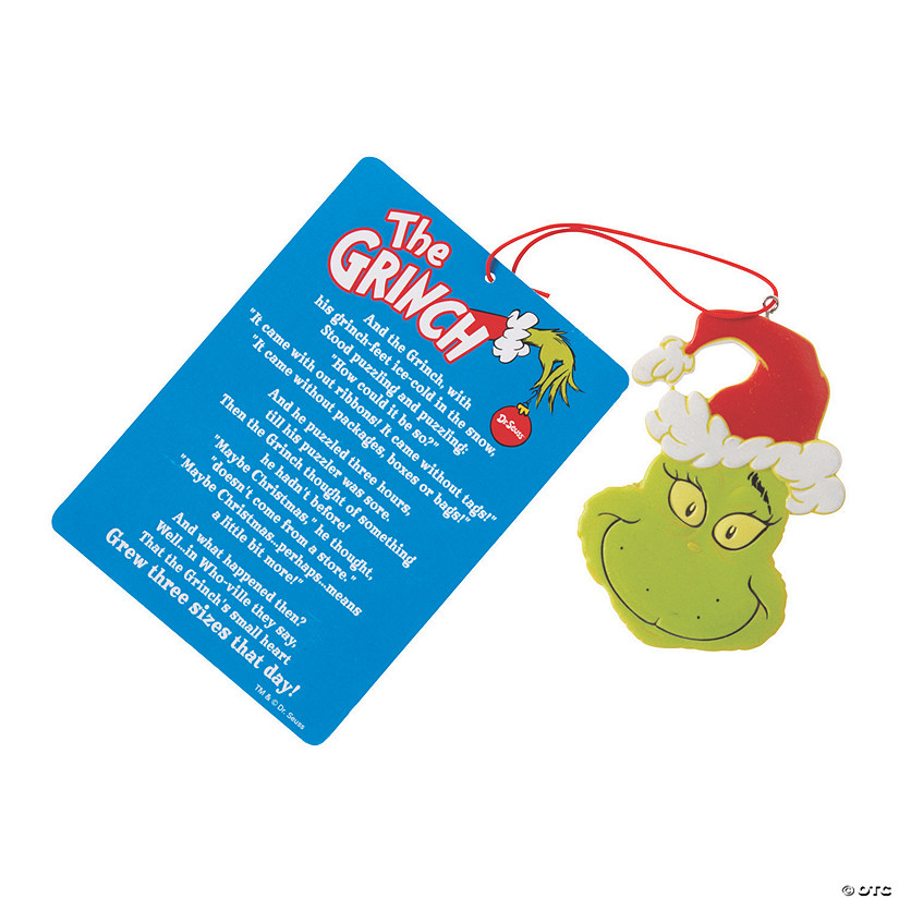 Dr. Seuss&#8482; The Grinch Legend Christmas Ornaments with Card - 12 Pc. Image