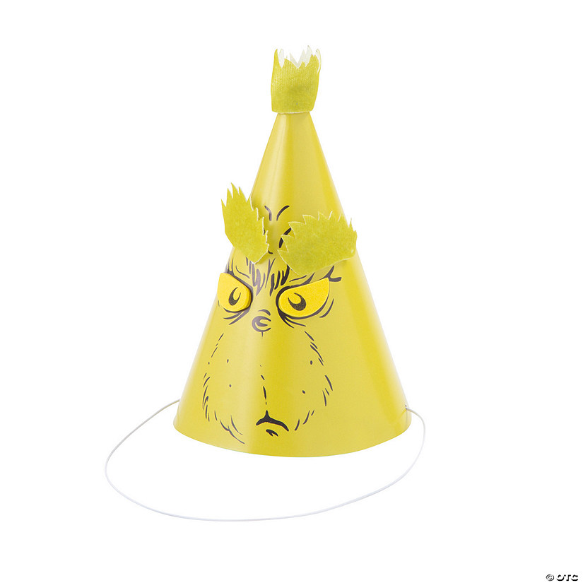 Dr. Seuss&#8482; The Grinch Party Hat with Fur Craft Kit - Makes 12 Image