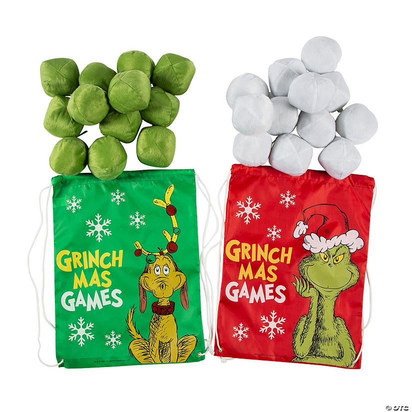 Dr. Seuss&#8482; The Grinch Snowball Fight Game with Storage Bags for 2 Image