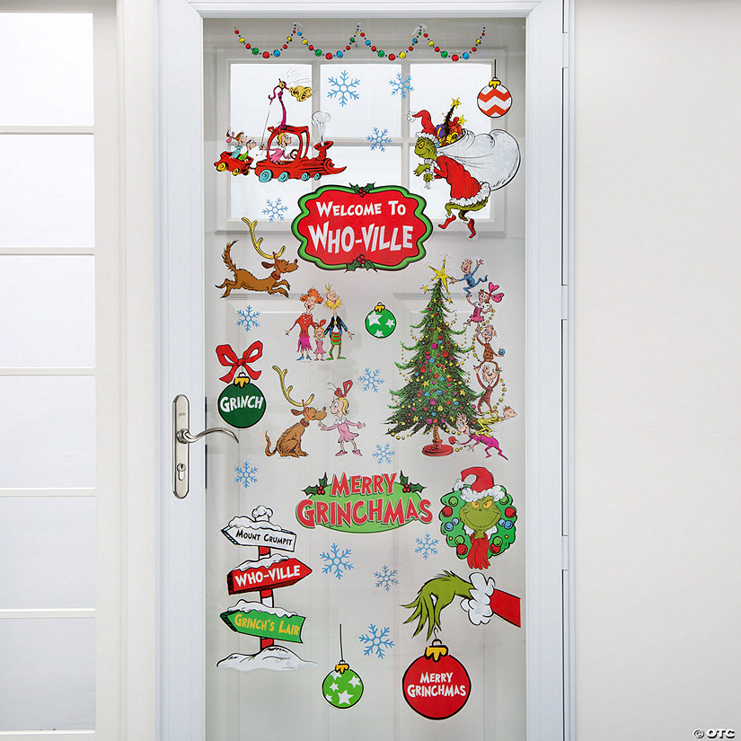 Dr. Seuss&#8482; The Grinch Window Clings - 28 Pc. Image