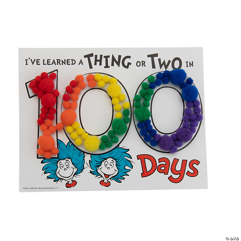 Dr. Seuss&#8482; Thing 1 & Thing 2 100th Day of School Craft Kit - Makes 12 Image