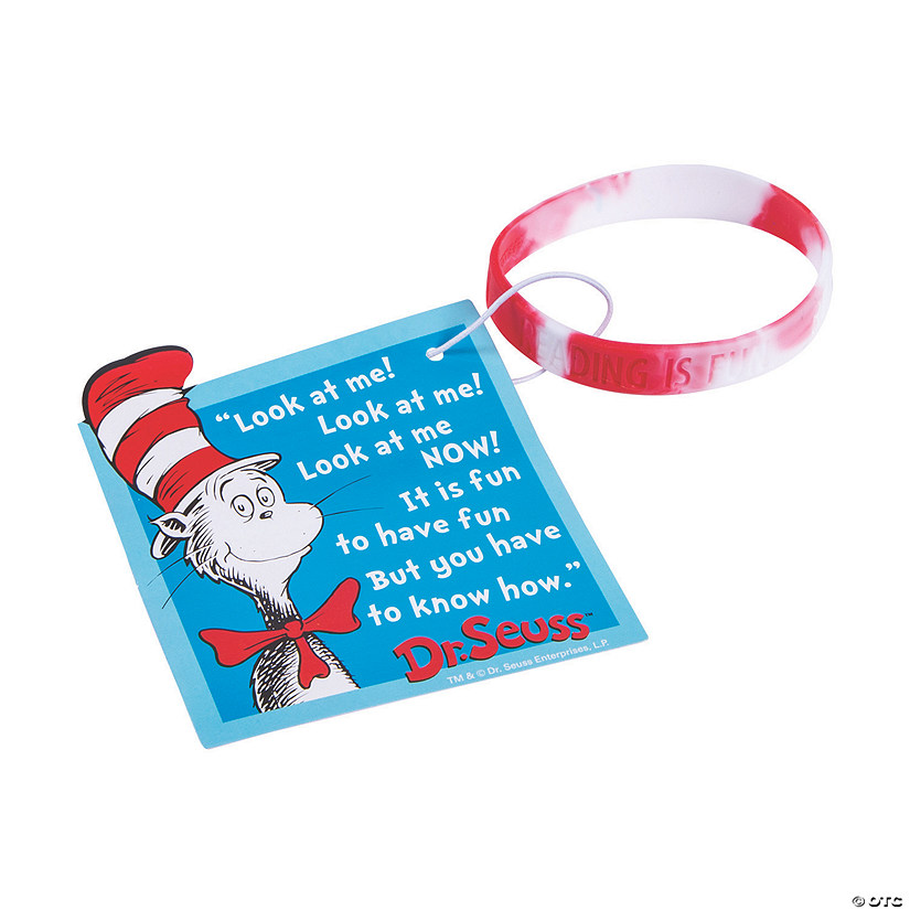 Dr. Seuss&#8482; Welcome to Class Reading Bracelets with Card - 24 Pc. Image