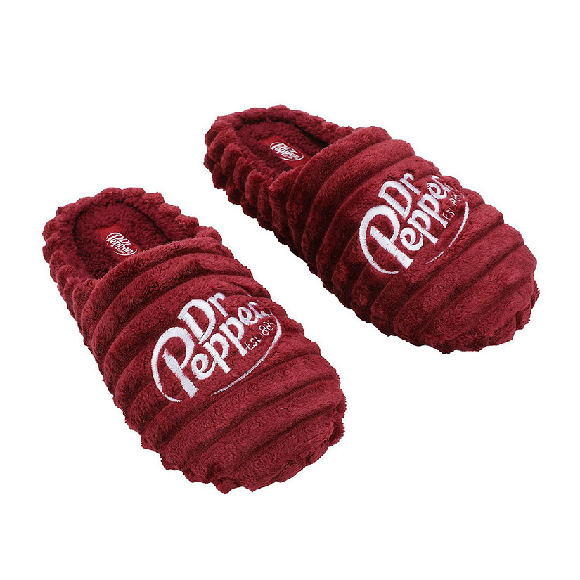 Dr Pepper Logo Adult Red Scuff Slippers-Small / Medium Image