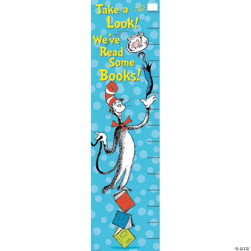 Dr. Seuss Cat in the Hat™ Reading Goal Setter Vertical Banner ...
