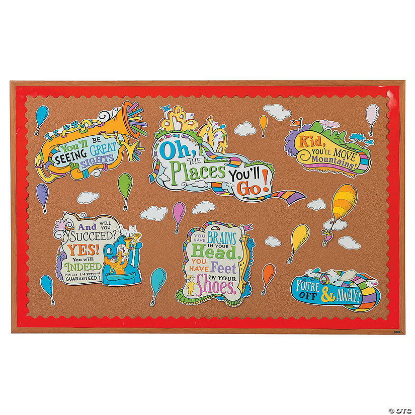 Dr Seuss™ Oh The Places You Ll Go Bulletin Board Set Oriental Trading