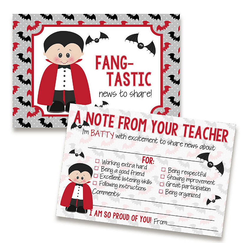 Dracula Vampire Teacher Mail for Students by AmandaCreation 30ct Image