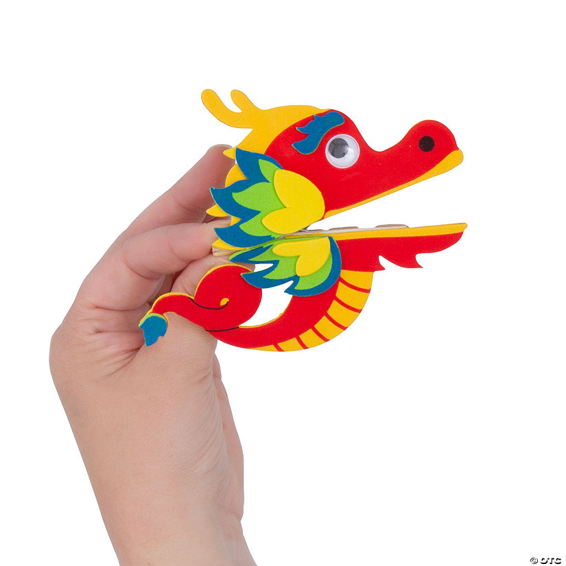 Dragon Chomper Clothespin Craft Kit Makes 12