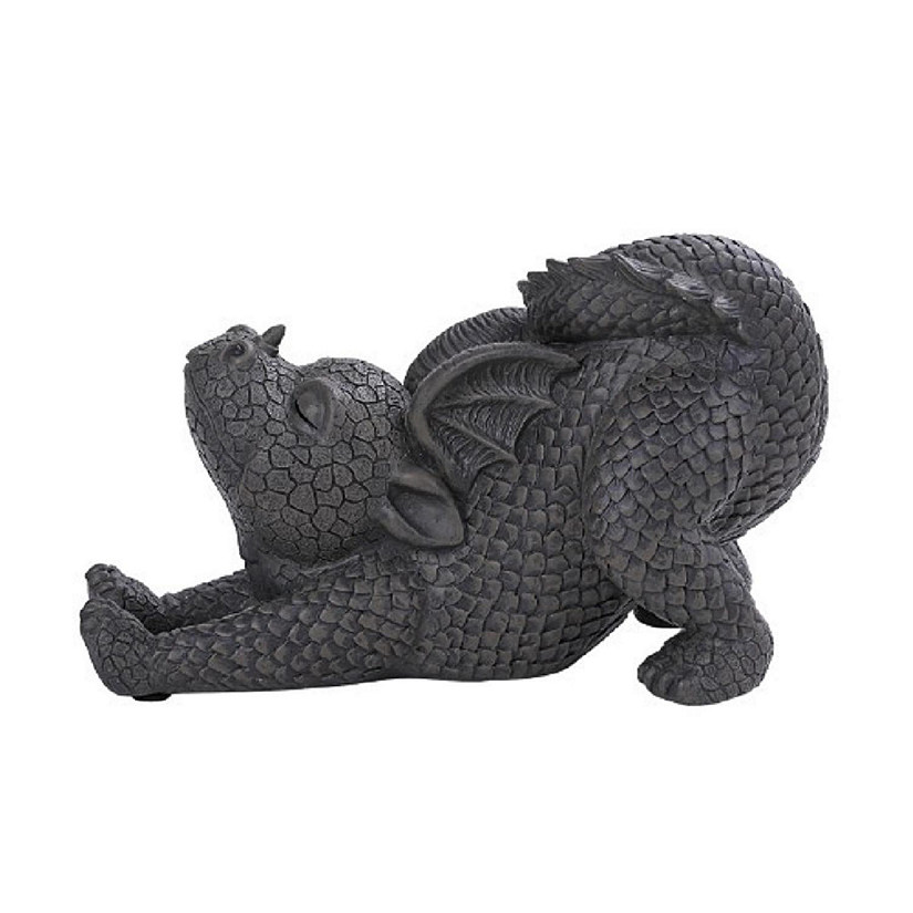 Dragon Stretching Outdoor Garden Statue 12 Inches Long Image