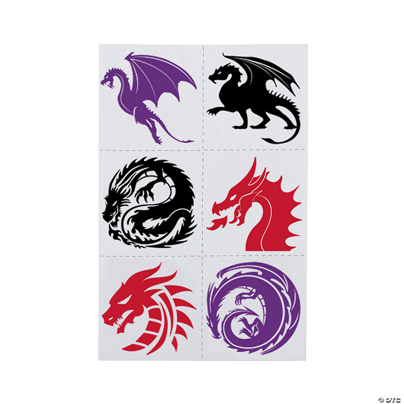 Dragon Temporary Tattoos 72 Pc.