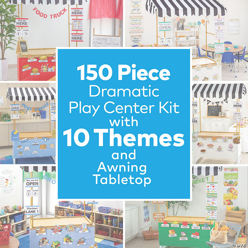 Dramatic Play Center Kit with 10 Store Themes &amp; Tabletop Hut - 153 Pc. Image
