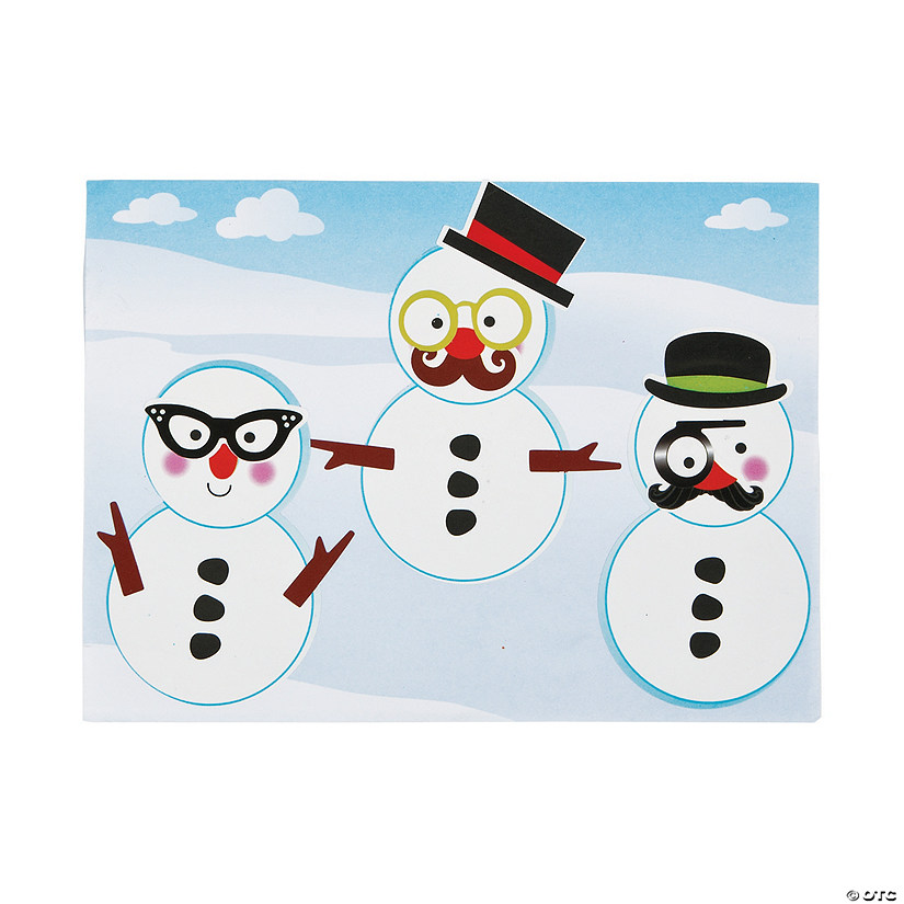 Dress-Up Snowman Mini Sticker Scenes - 12 Pc. Image