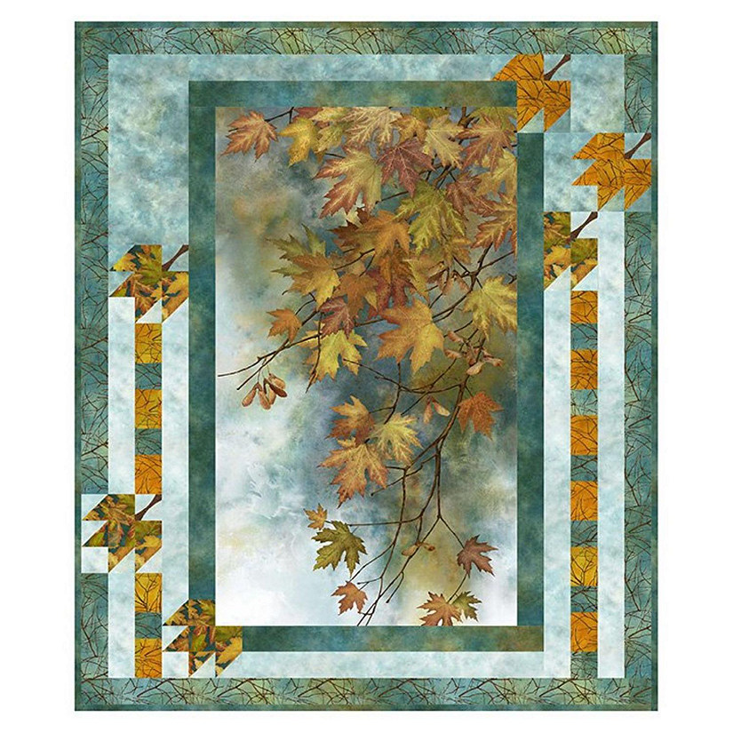 Drifting Down Pattern 43x52 using Autumn Splendor Fabrics byBound to be Quilting Image
