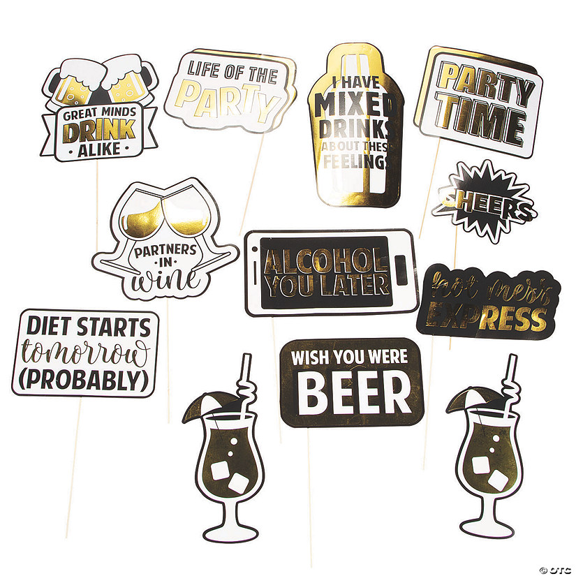 Drinking Party Photo Stick Props- 12 Pc. Image