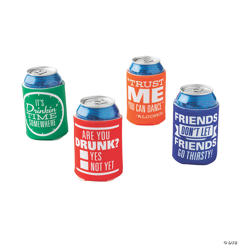 Drinking Sayings Can Sleeves - 12 Pc. Image