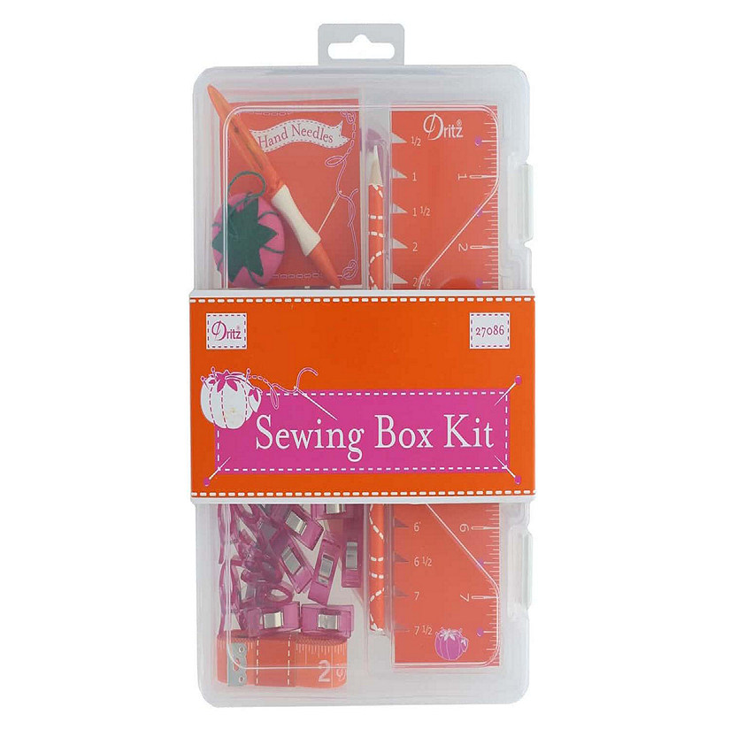 Dritz Sewing Box Kit Orange/Pink
