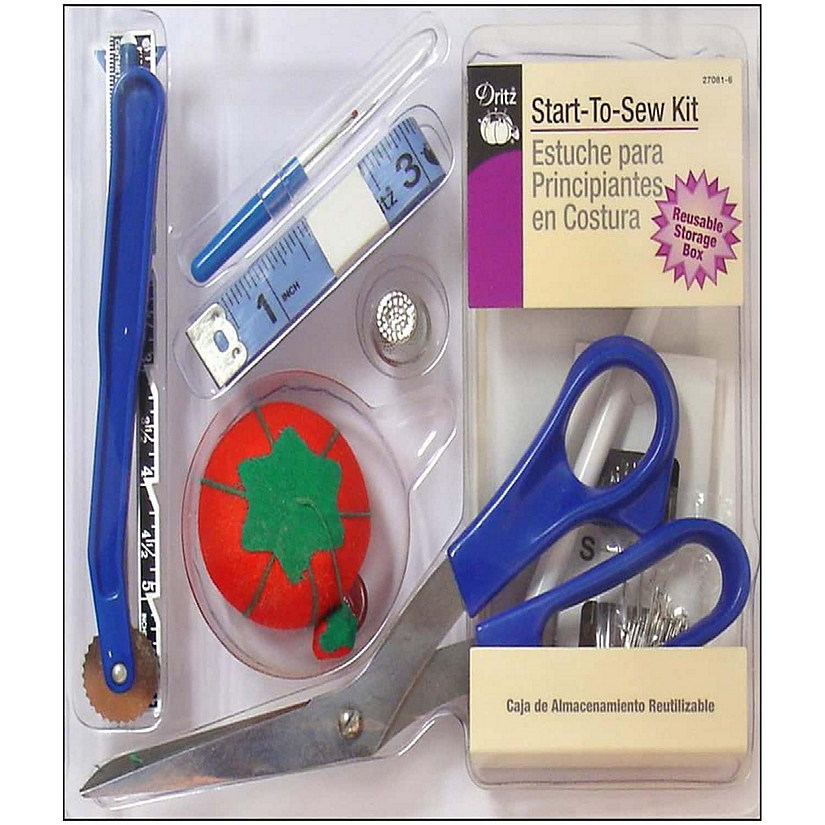 Sewing Kit Beginners Start to Sew Dritz Simple Sewing Kit Sewing Class Kit  Travel Sewing Kit Sewing Scissors Pin Cushion 