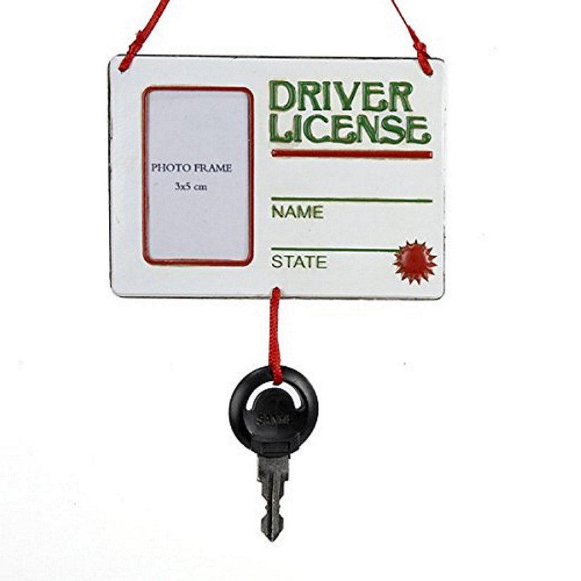 Drivers License with Key Picture Frame Christmas Tree Ornament D0501 New Image