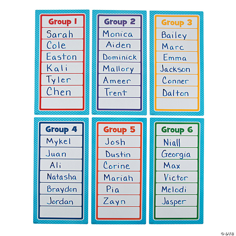 Dry Erase Group Posters - 6 Pc. Image