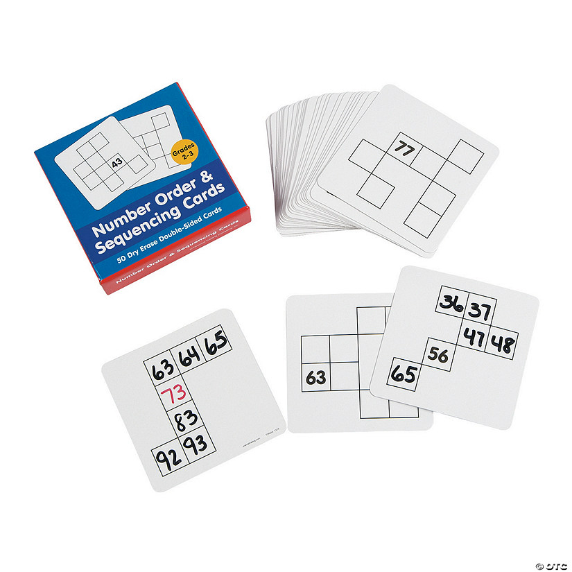 Dry Erase Number Order & Sequencing Cards - 50 Pc. Image