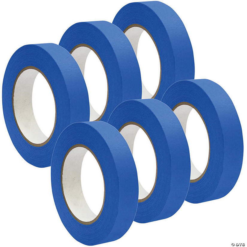 DSS Distributing Premium Grade Masking Tape, 1" x 55 yards, Blue, 6 Rolls Image