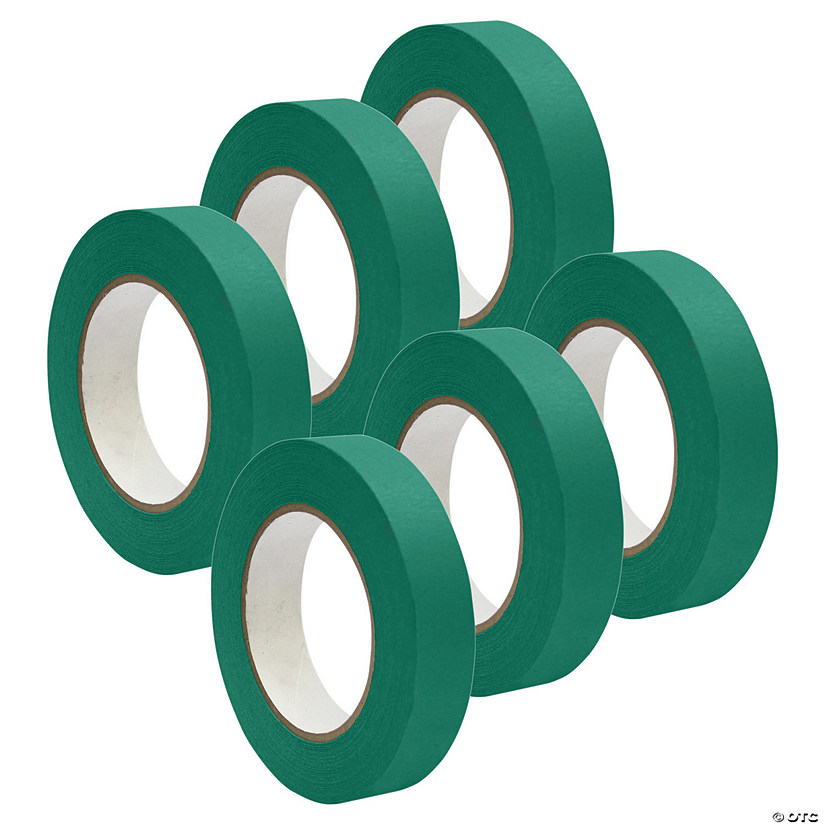 DSS Distributing Premium Grade Masking Tape, 1" x 55 yds, Green, 6 Rolls Image