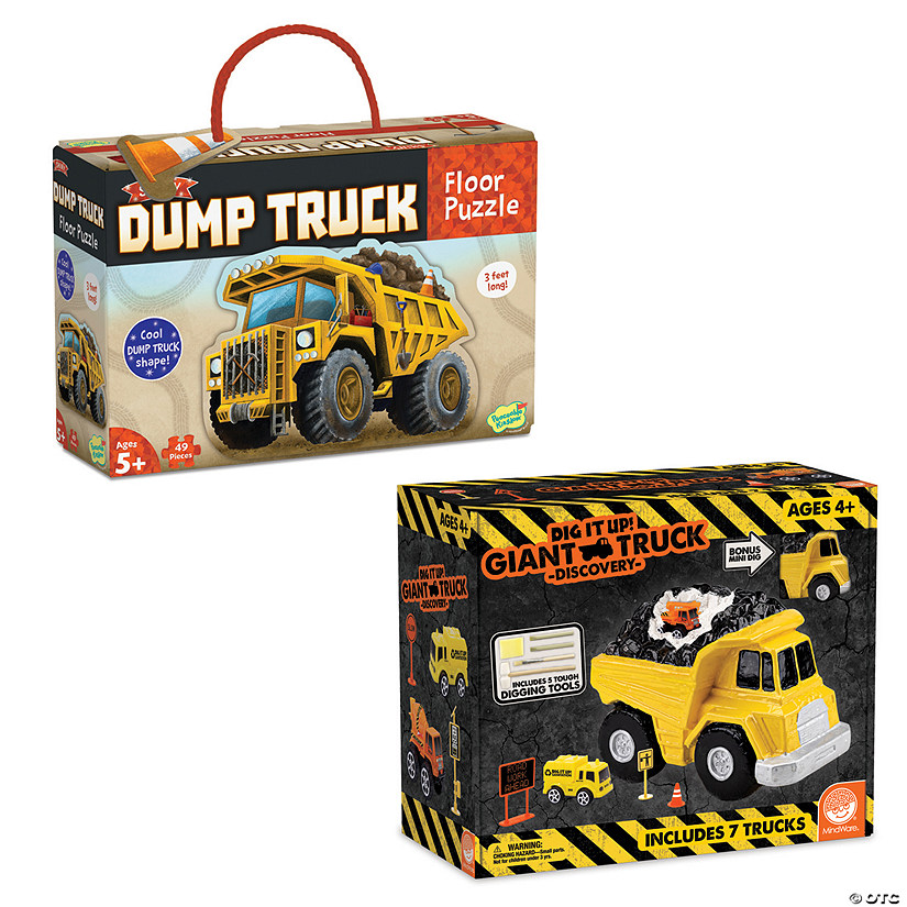 Dump Truck Floor Puzzle & Dig it Up! Discovery with FREE Gift Image
