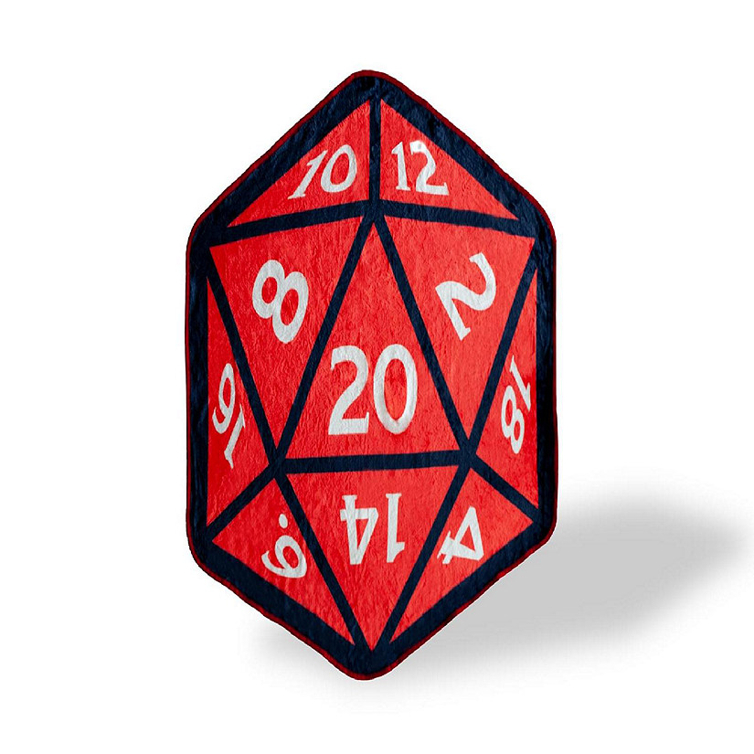 Dungeons And Dragons D20 Fleece Throw Blanket  20-Sided Dice  52 x 48 Inches Image