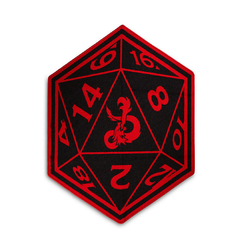Dungeons & Dragons Red D20 Dice Printed Area Rug  52 x 45 Inches Image