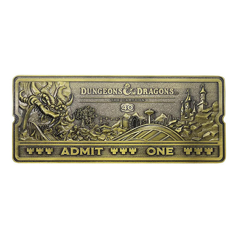 Dungeons & Dragons: The Cartoon 40th Anniversary Rollercoaster Ticket Replica Image