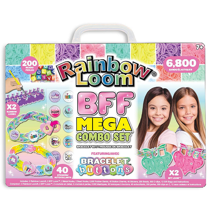 Dup Rainbow Loom Bff Mega Button Set Featuring New Bff Loom Image