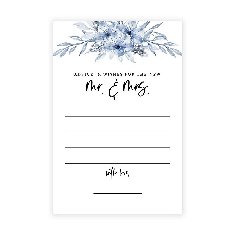 Dusty Blue Florals Advice 4x6IN 56PC Image