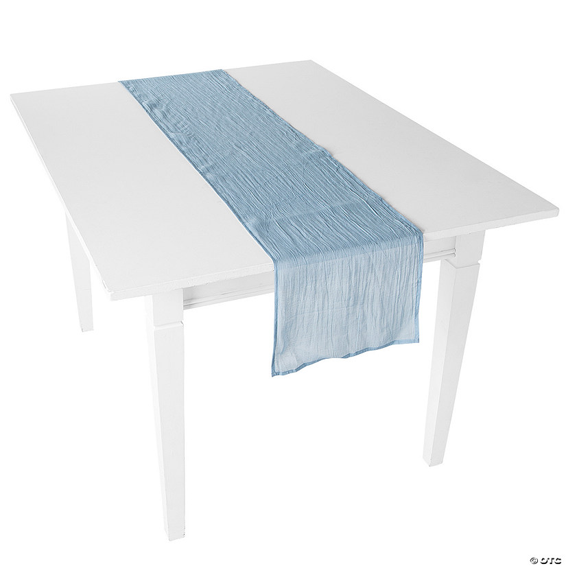 Dusty Blue Gauze Table Runners - 3 Pc. Image