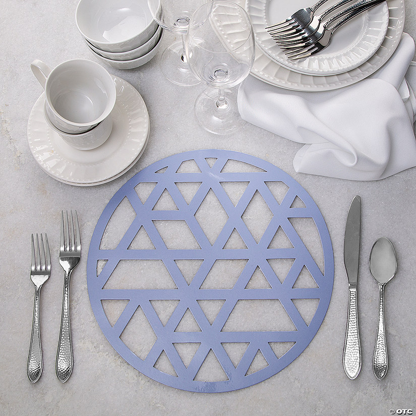 Dusty Blue Laser-Cut Charger Placemats - 24 Pc. Image