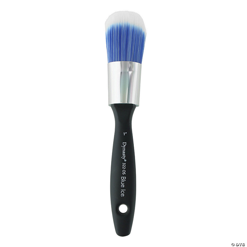Dynasty Brush Blue Ice Wax & Chalk Oval Short 1" Image