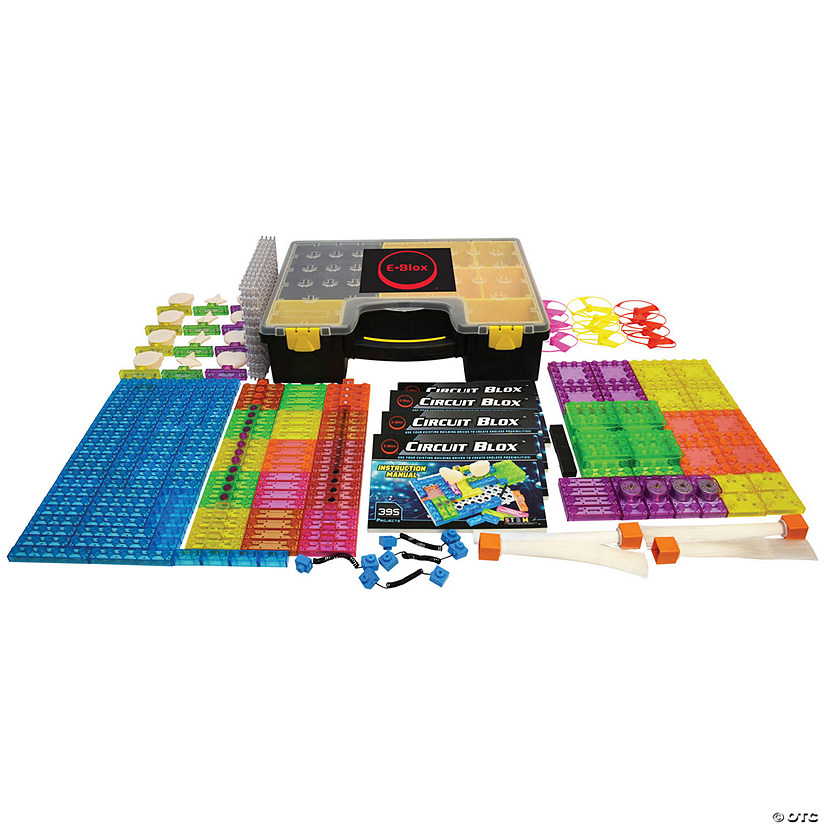 E-Blox&#174; Circuit Blox 395, Circuit Board Building Blocks Classroom Set, 264 Pieces Image