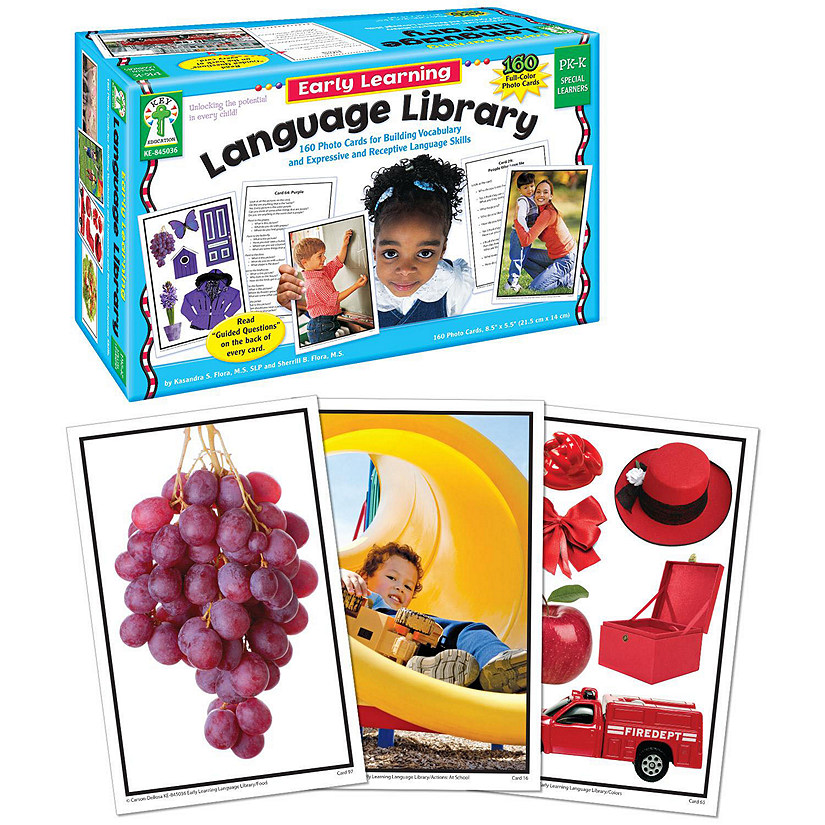 Early Learning Language Library Learning Cards, Grades PK - K Image