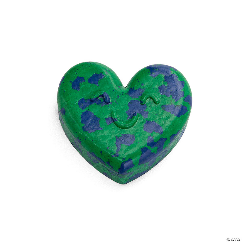 Earth Heart-Shaped Crayons - 24 Pc. Image