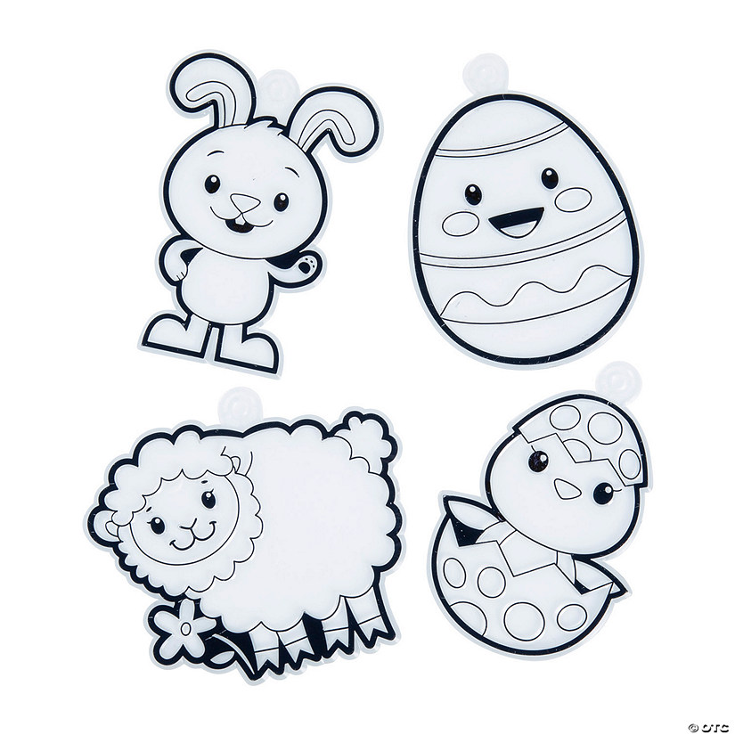 Easter Animals Suncatchers - 24 Pc. Image