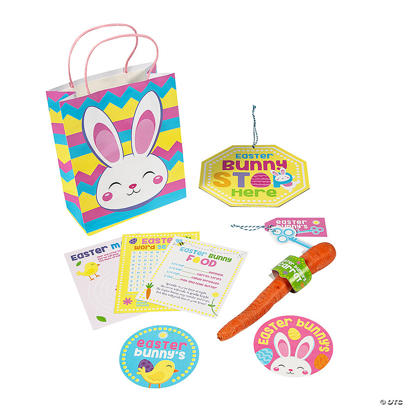 Easter Bunny Activity Pack with Bag &#8211; 9 Pc. Image