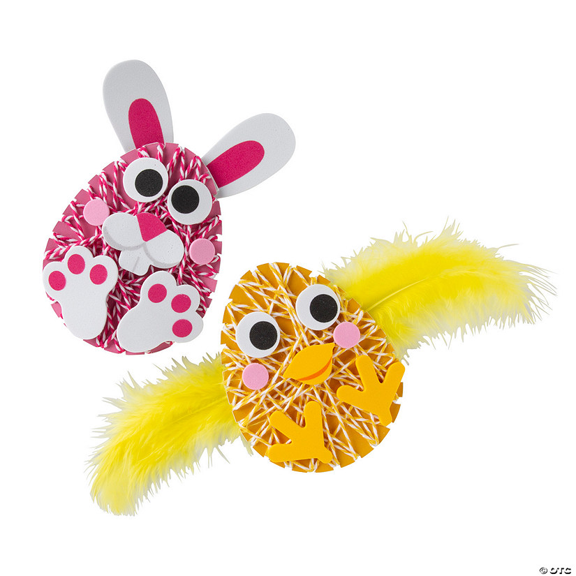 Easter Bunny & Chick Twine Craft Kit - Makes 12 Image