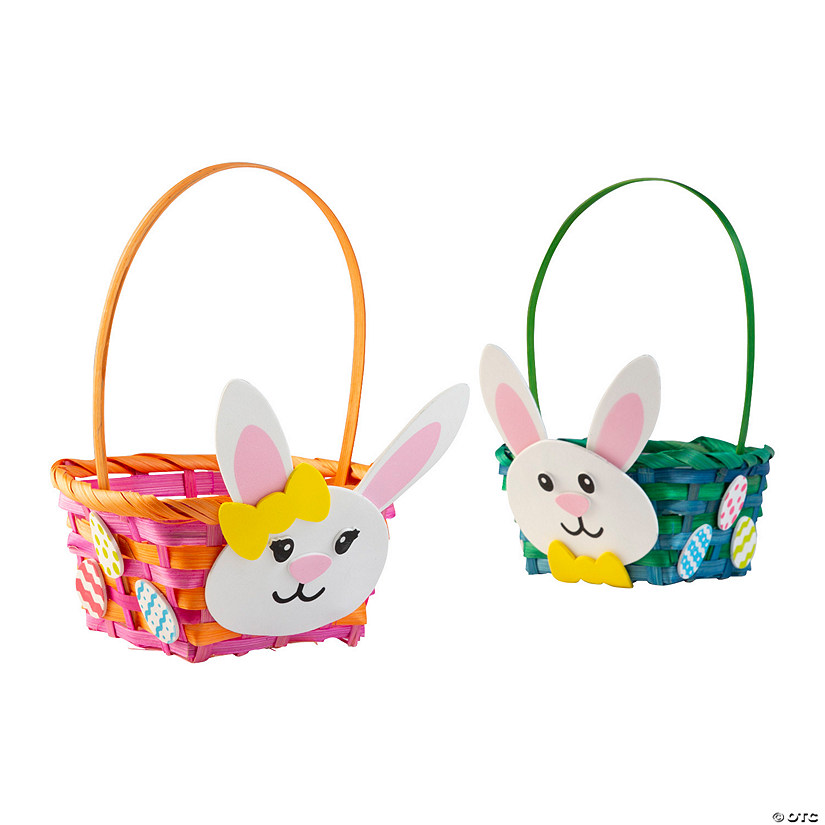 Easter Bunny Basket Decorating Craft Kit - Makes 12 | Oriental Trading