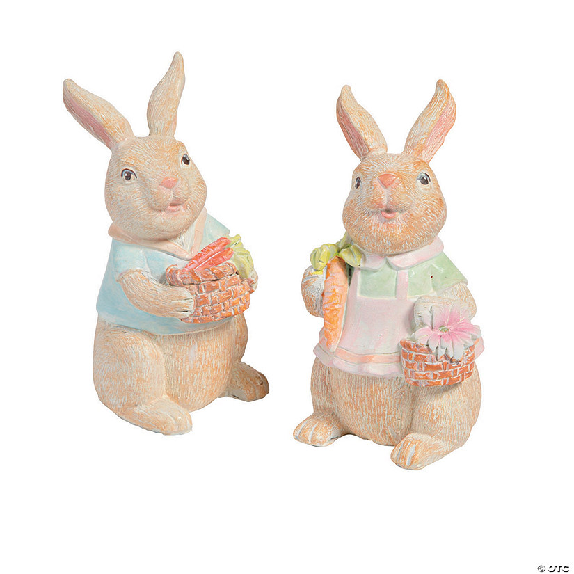 Easter Bunny Couple Tabletop Decoration Discontinued