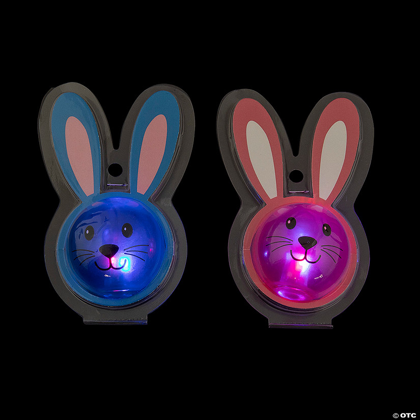 Easter Bunny Light-Up Bouncy Balls - 12 Pc. Image