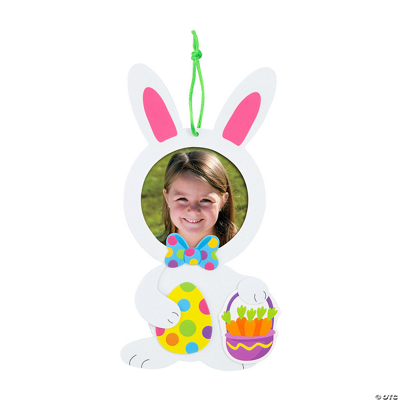 Easter Bunny Picture Frame Ornament Foam Craft Kit Makes 12