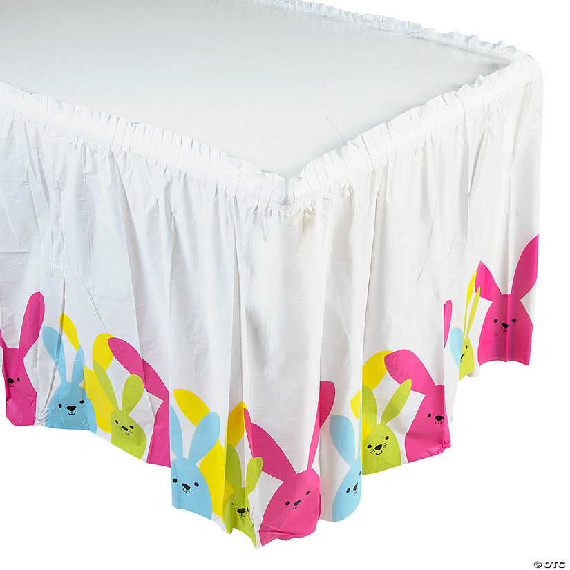 Easter Bunny Plastic Table Skirt Image