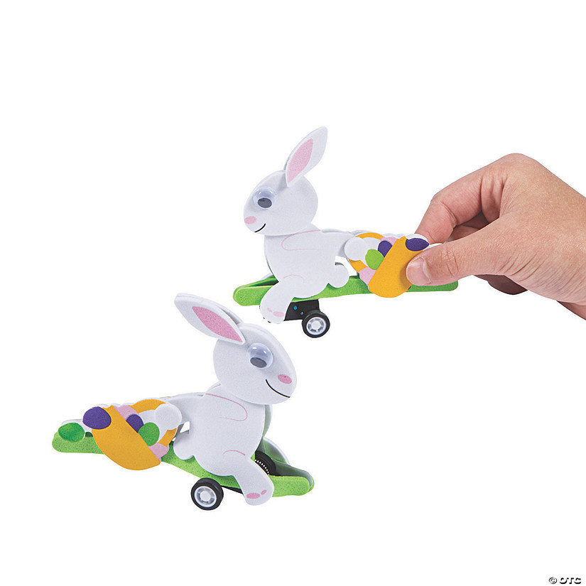 Easter Bunny Pull-Back Toy Craft Kit - Makes 12 Image