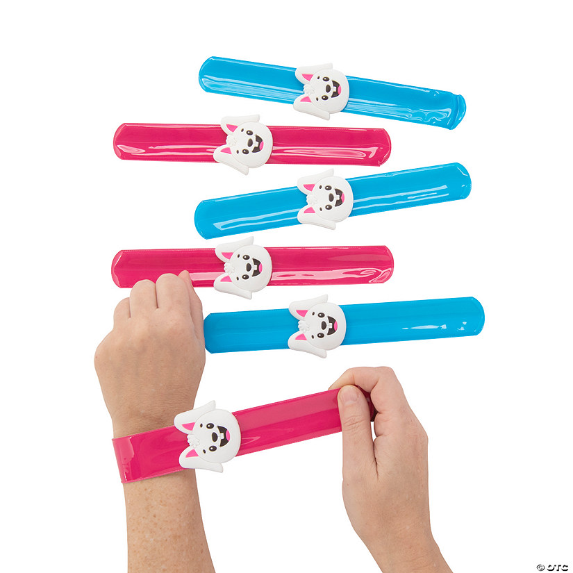 Easter Bunny Slap Bracelets 12 Pc. Oriental Trading