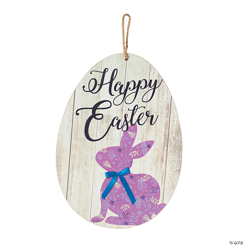 Easter Bunny Wall Sign Decoration Oriental Trading